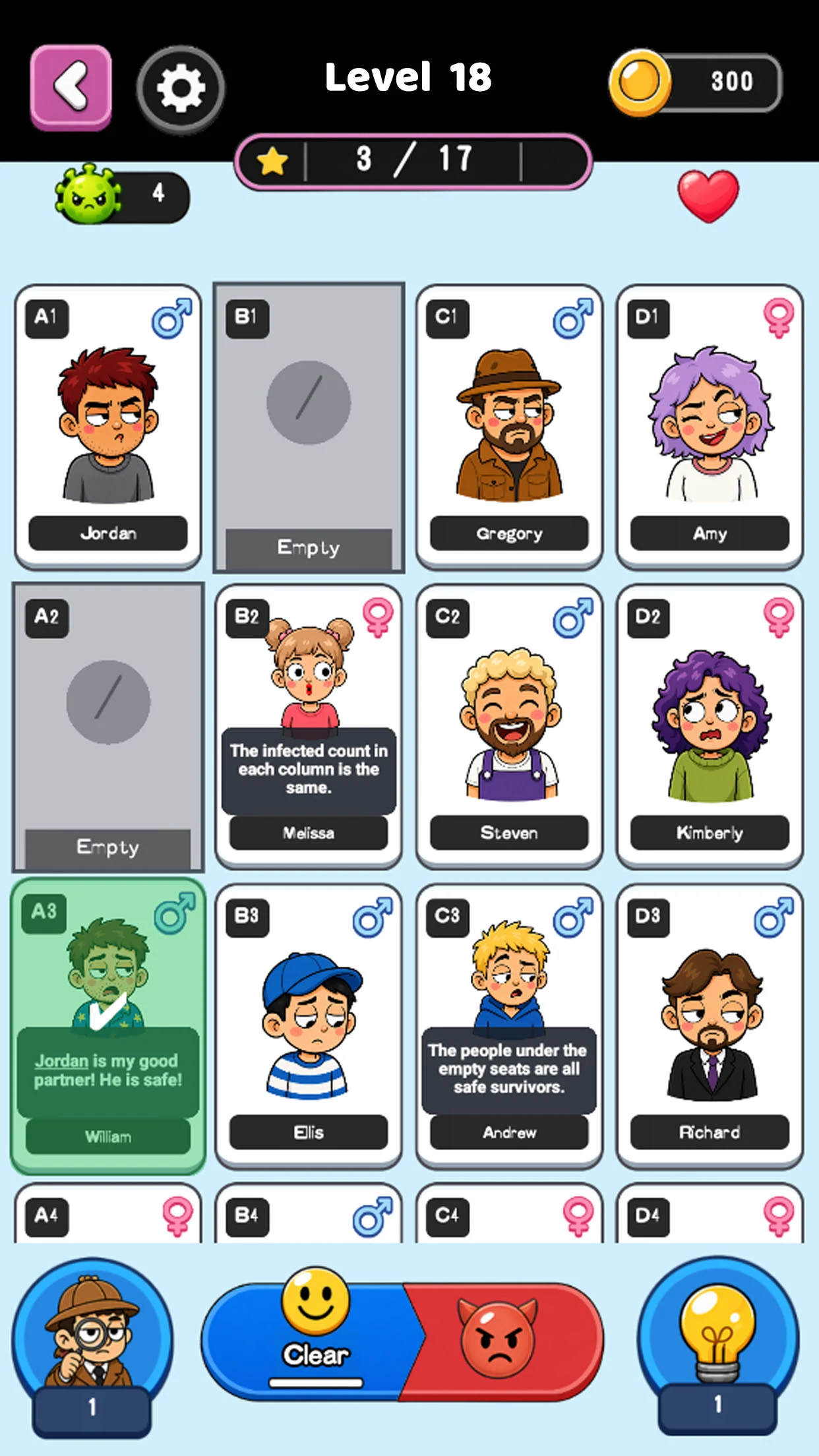 Guilty Who: Card Logic Puzzles screenshot